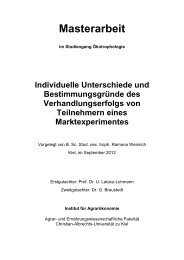 Masterarbeit - Institut für Agrarökonomie - Christian-Albrechts ...