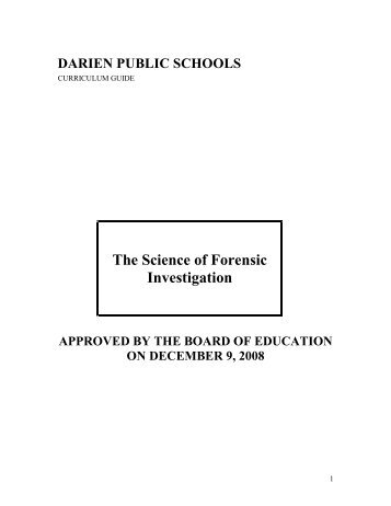 Forensic Investigation Curriculum (pdf) - Darien Public Schools