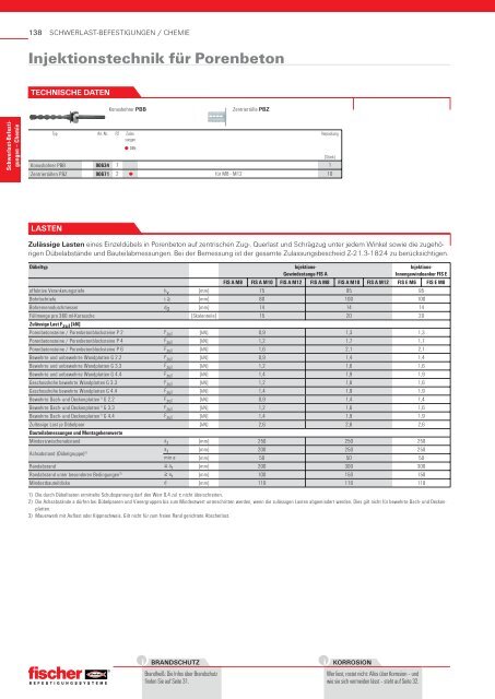 Schwerlast-Befestigungen / Chemie