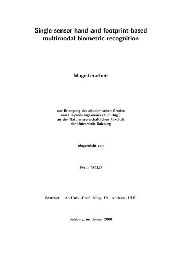 Single-sensor hand and footprint-based multimodal biometric ...