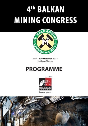 4th BALKAN MINING CONGRESS - IV. Balkan Mining Congress ...