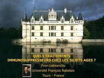 Choix du traitement immunosuppresseur : 2 cas cliniques et