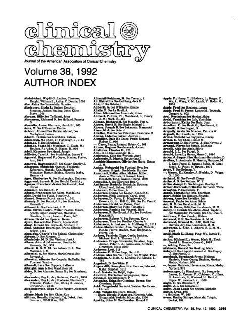 Back Matter (PDF) - Clinical Chemistry