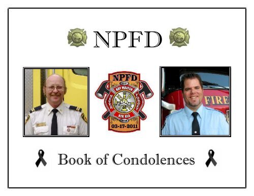 Book of Condolences - North Perth Fire Service