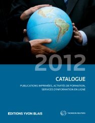 Catalogue 2012 - Éditions Yvon Blais