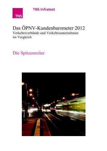 Das ÖPNV-Kundenbarometer 2012 - Busse & Bahnen NRW
