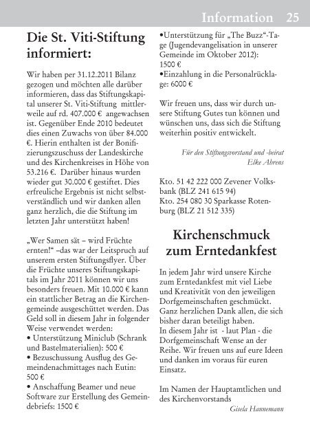 Gemeindebrief (April 2012) - Ev. St.-Viti-Gemeinde Heeslingen