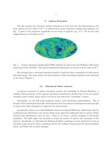 –1– 5. Galaxy Formation The key question for structure (galaxy ...