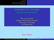 DYNAMICS OF GALAXIES - Restricted three-body problem eserved ...