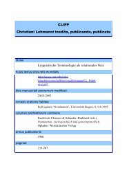 Linguistische Terminologie als relationales Netz - Christian Lehmann