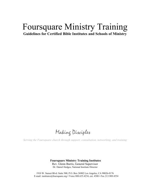 Ministries - Christ Family Foursquare Church