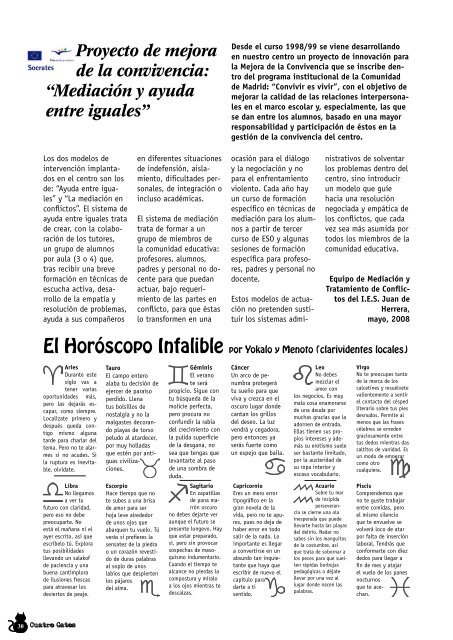 Revista del instituto. - IES Juan de Herrera - Comunidad de Madrid