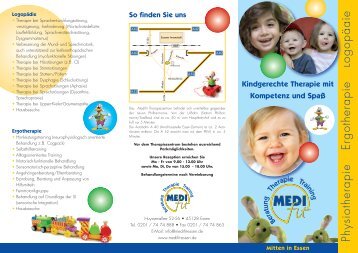 kÃ¶nnen Sie unseren Flyer zur Kindertherapie ... - medifit-essen.de