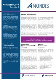 AMONDIS Newsletter 1 - uhb consulting AG