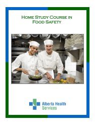 Home Study Course in Food Safety - Alberta Health Services