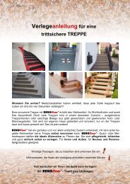 Verlegeanleitung für eine trittsichere TREPPE - RENOfloor