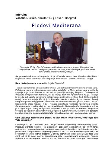 Plodovi Mediterana - Vibilia