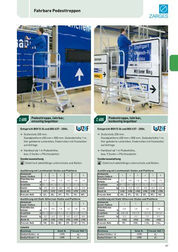 Zarges Podestleitern - Leitern Kesting