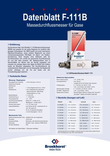 Datenblatt F-111B - Bronkhorst