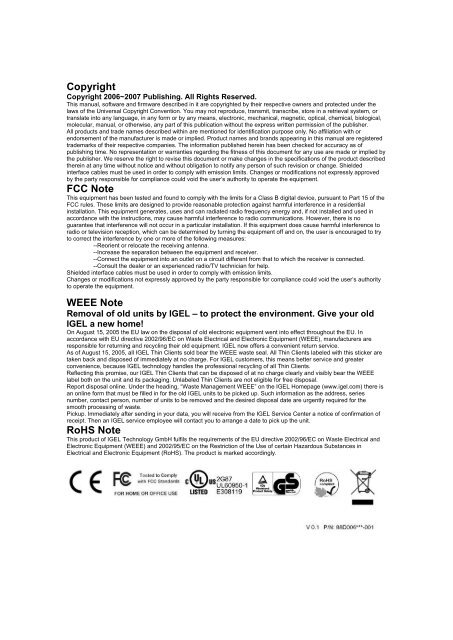 Technical Specification and Connector Description of IGEL-UD 3 ...