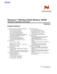 Numonyxâ„¢ Wireless Flash Memory (W30)