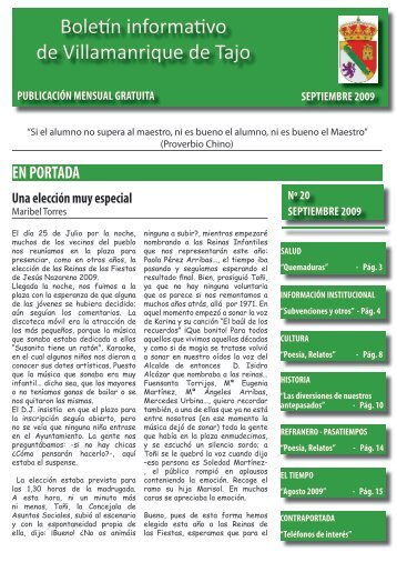 BoletÃ­n informativo de Villamanrique de Tajo