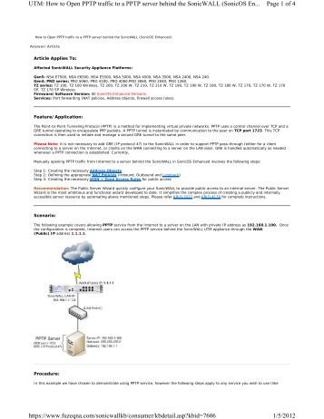 Page 1 of 4 UTM: How to Open PPTP traffic to a PPTP server behind ...