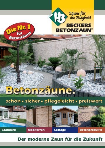 Betonzäune. - Beckers Betonzaun