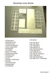 Stückliste hohe Mulde - Leimbach Modellbau & Elektronik