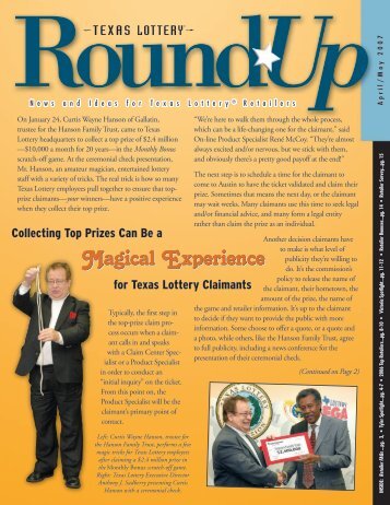 April-May 2007 - Texas Lottery