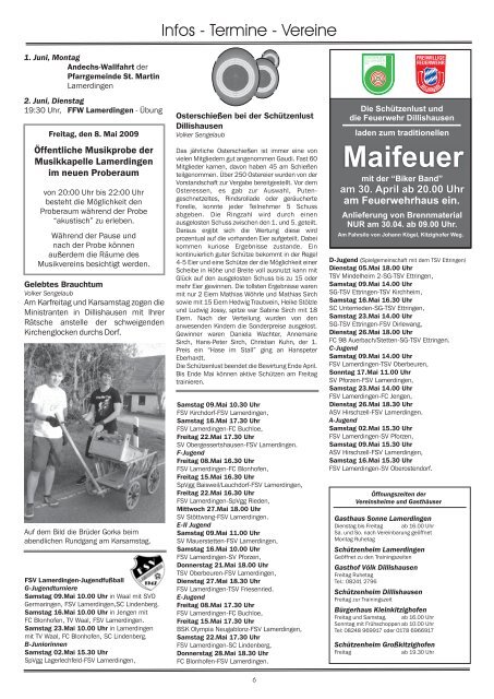 69. Ausgabe vom Mai 2009 - Verwaltungsgemeinschaft Buchloe
