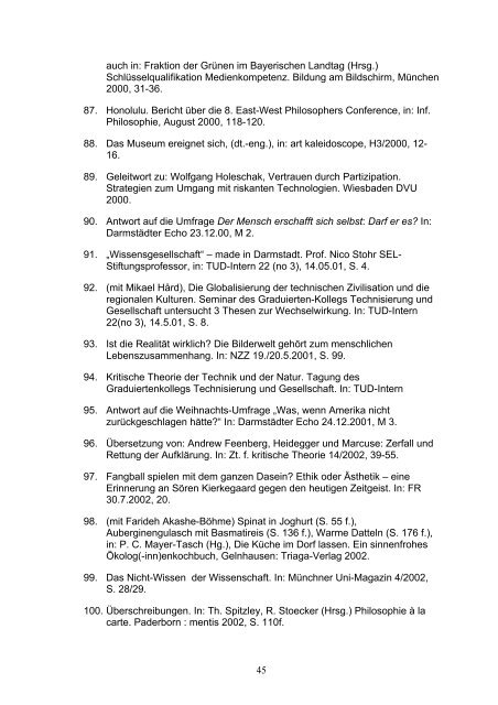 1 Prof. Dr. G. Böhme Publikationsverzeichnis I. Bücher - Institut für ...