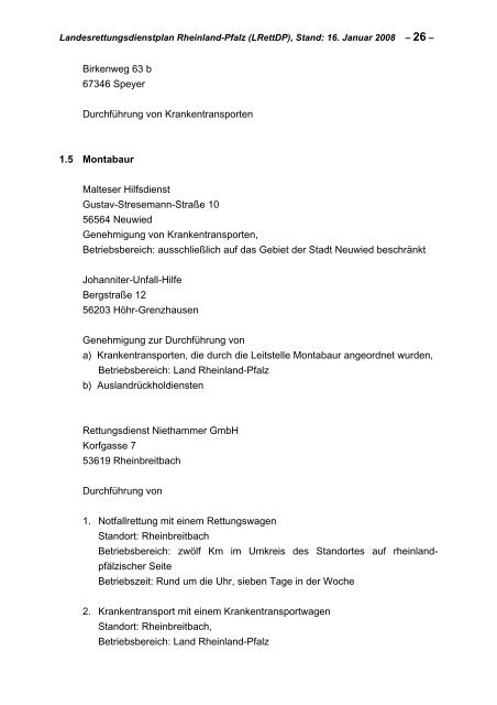 Landesrettungsdienstplan Rheinland-Pfalz - DGKM eV