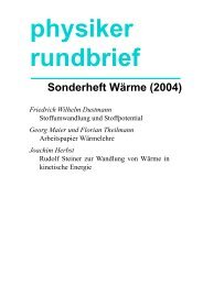 Sonderheft Wärme (2004) - Forschungsinstitut am Goetheanum