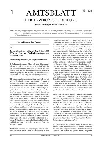 Fürbitten zum 1. Fastensonntag - Erzbischöfliches Ordinariat Freiburg