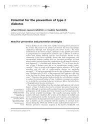 Potential for the prevention of type 2 diabetes - British Medical Bulletin