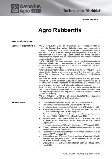 Agro Rubbertite - Avenarius-Agro