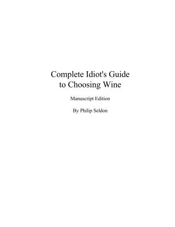 Complete Idiot's Guide to Choosing Wine 2002 - Vinum Vine