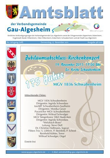 175 Jahre - Verbandsgemeinde Gau-Algesheim