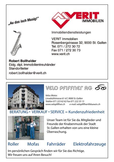Fortissimo Dezember 2009 - Knabenmusik der Stadt St. Gallen