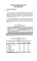 REGIONAL ECONOMIC SITUATIONER Western ... - NEDA-RDC VI