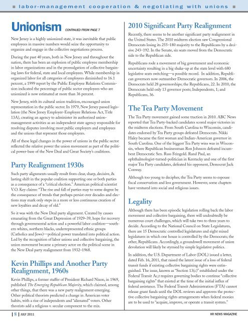 July 2011 issue of HR News magazine - IPMA