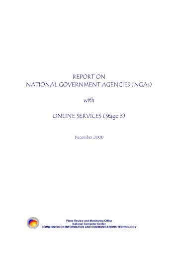 REPORT ON NATIONAL GOVERNMENT AGENCIES (NGAs) with ...