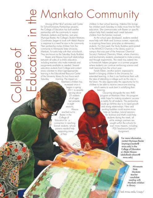 Winter 2012 Partnership Magazine - College of Education Home ...