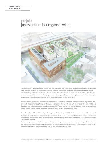 projekt justizzentrum baumgasse, wien - Hohensinn Architektur
