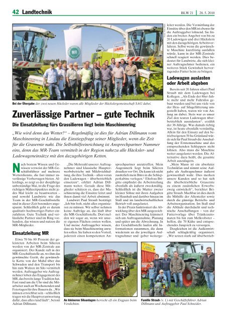 Zuverlässige Partner – gute Technik