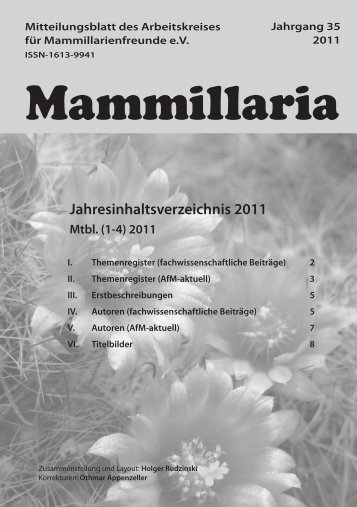 Mammillaria - Arbeitskreis für Mammillarienfreunde e.V.