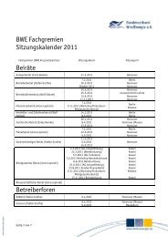 BWE Gremiensitzungskalender 2011