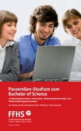 Passerellen-Studium zum Bachelor of Science