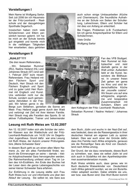 26. Ausgabe - Fritz-Leonhardt-Realschule